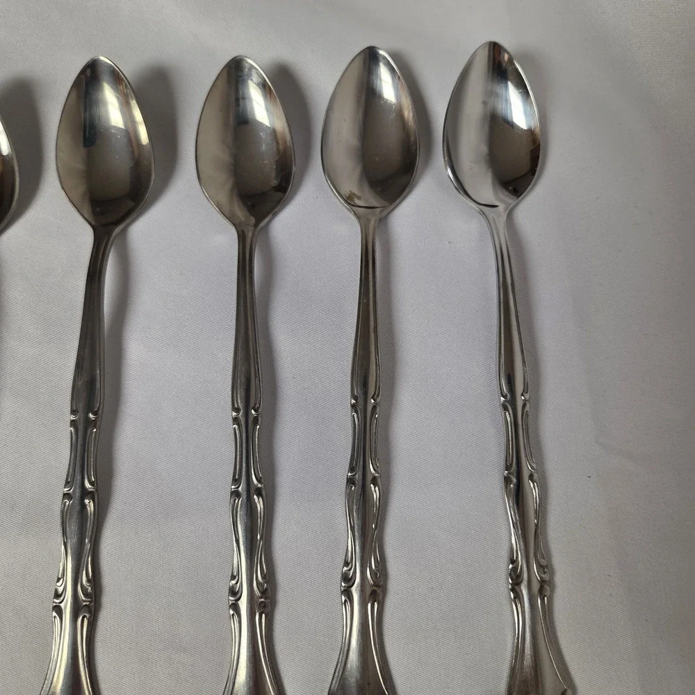 Onieda Colonial Mood Northland Stainless Ice Tea Spoons‎ Vintage Replacement